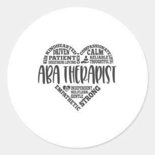 ABA therapist, behaviour analyst Classic Round Sticker