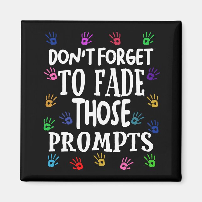 ABA Therapist Behaviour Analyst Prompts Magnet (Front)