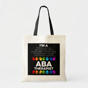 ABA Therapist Data Behaviour Analyst Autism Tote Bag