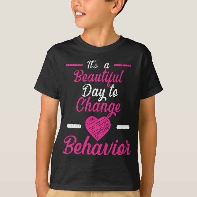 ABA Therapist Gifts Men Women BCBA RBT Behaviour A T-Shirt (Front)