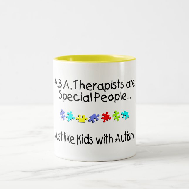 ABA Therapists Are Special People... Two-Tone Coffee Mug (Center)