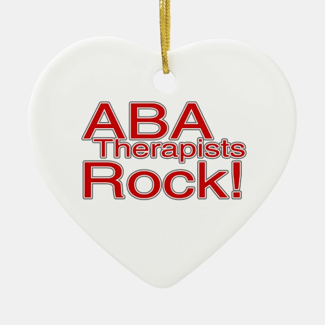 ABA Therapists Rock Autism Ornament (Front)