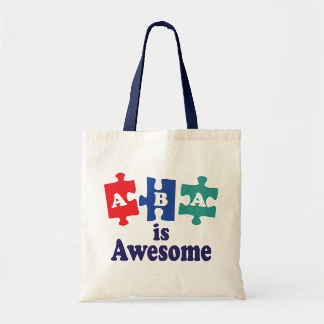 ABA Therapy Is Awesome Tote Bag (Front)