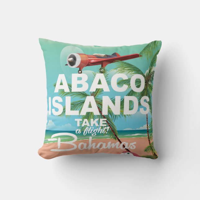 Abaco Islands vacation poster Cushion (Front)
