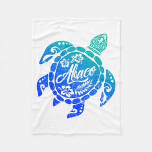 Abaco Tribal Sea Turtle Bahamas Beach Vacation  Fleece Blanket