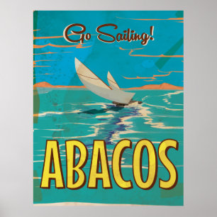 Abacos Islands vintage travel poster