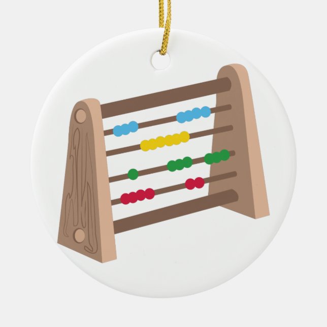 Abacus Ceramic Tree Decoration (Front)