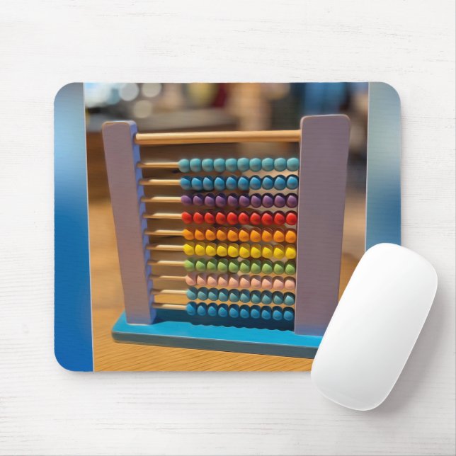 Abacus first computer mouse mat (With Mouse)