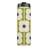 Abacus Flower Lined Eyelet Olive and Blue