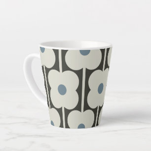 Abacus Flower Powder Blue - contemporary charm Latte Mug