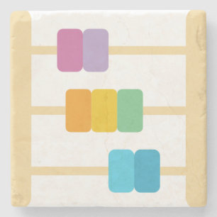 abacus stone coaster