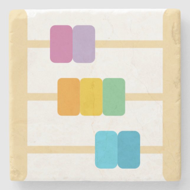 abacus stone coaster (Front)