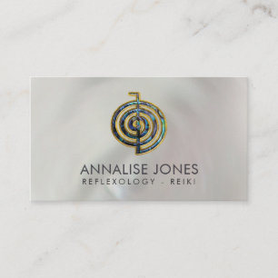 Abalone and Gold Choku Rei on mother of pearl Business Card
