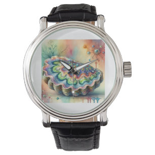 Abalone in Watercolor 250624AREF123 - Watercolor Watch