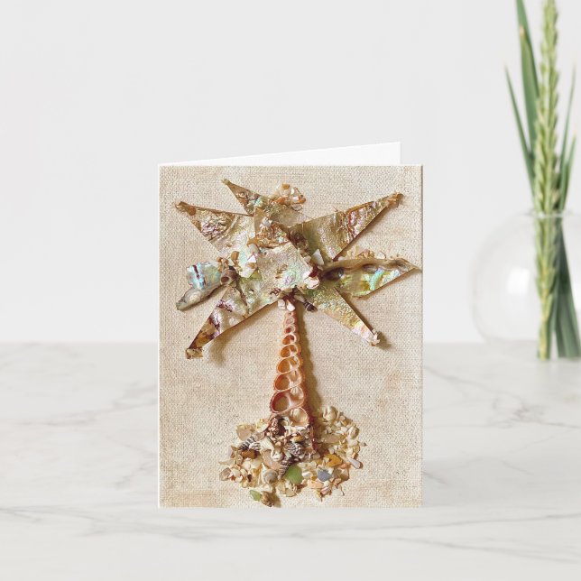 Abalone Palm Holiday Card (Front)