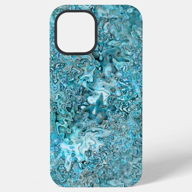 Abalone Pāua Shell Aqua Blue iPhone Case (Back)