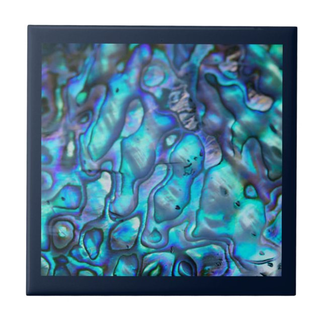 Abalone print Ceramic Tile/coaster Tile (Front)