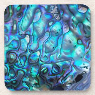 Abalone print Hard plastic coaster