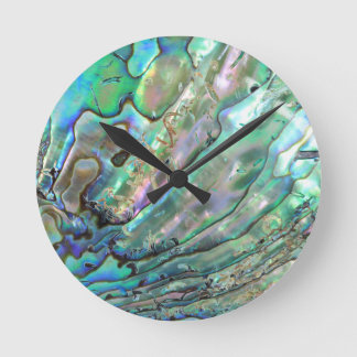 Abalone Round Clock