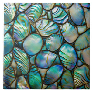 Abalone Shell Abstract Pattern Tile