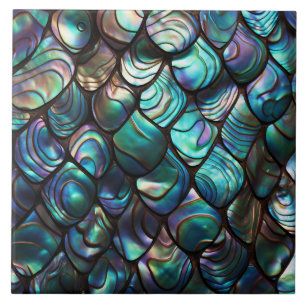 Abalone Shell Abstract Pattern Tile