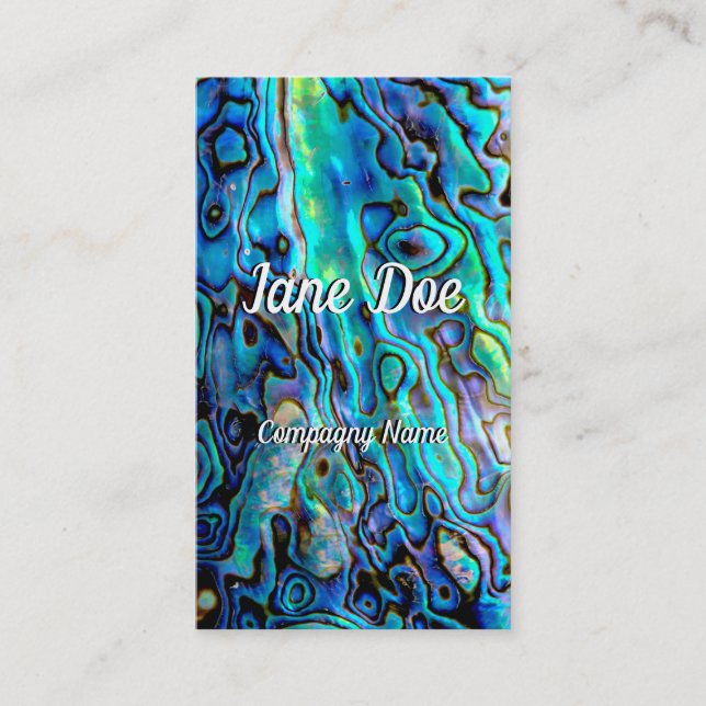 Abalone shell business card (Front)