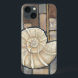 Abalone Shell iPhone 13 Case<br><div class="desc">Charikilia Zarris is a talented artist know for her ocean artwork. Her images are peaceful and calm relaxing you with every picture. Get this nautical piece of artwork with a Abalone shell being the centre of it all, bordered with tiles and a beautiful colour scheme.</div>