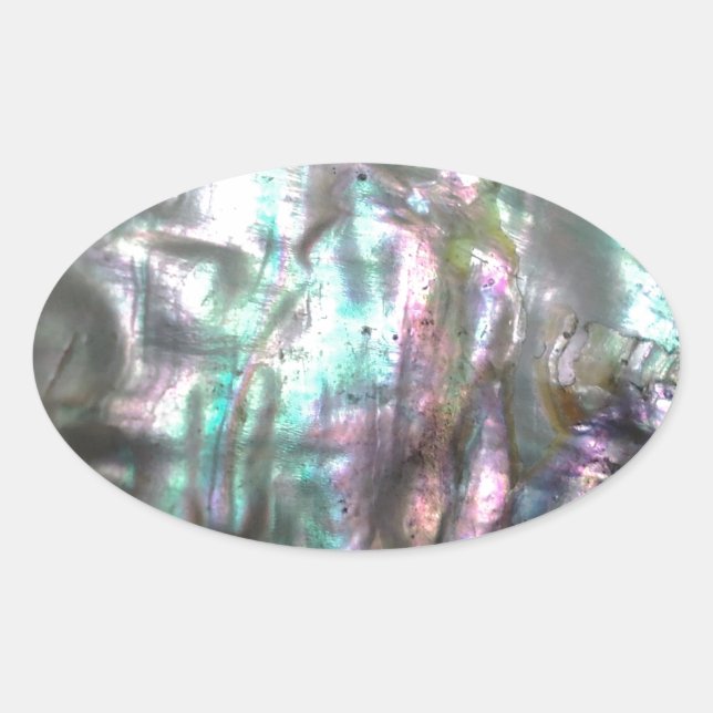 Abalone Shell Oval Sticker (Front)