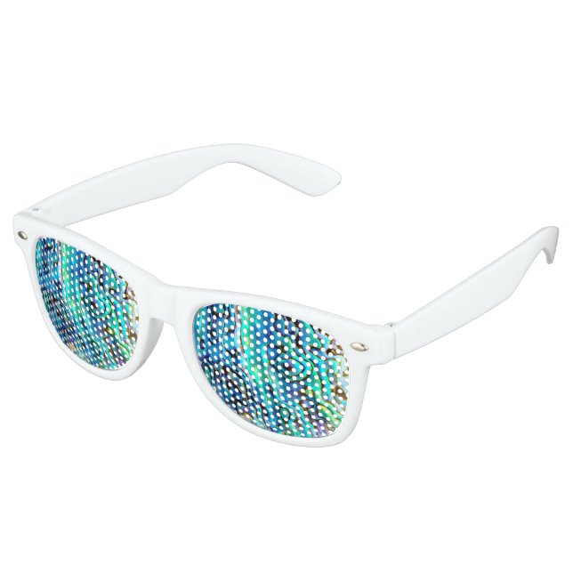 Abalone shell retro sunglasses (Angled)