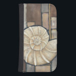 Abalone Shell Samsung S4 Wallet Case<br><div class="desc">Charikilia Zarris is a talented artist know for her ocean artwork. Her images are peaceful and calm relaxing you with every picture. Get this nautical piece of artwork with a Abalone shell being the centre of it all,  bordered with tiles and a beautiful colour scheme.</div>
