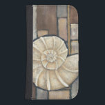 Abalone Shell Samsung S4 Wallet Case<br><div class="desc">Charikilia Zarris is a talented artist know for her ocean artwork. Her images are peaceful and calm relaxing you with every picture. Get this nautical piece of artwork with a Abalone shell being the centre of it all,  bordered with tiles and a beautiful colour scheme.</div>
