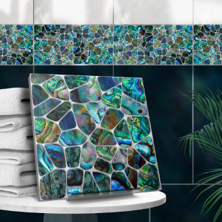 Abalone Shell Texture - Cells Collage N15 Tile