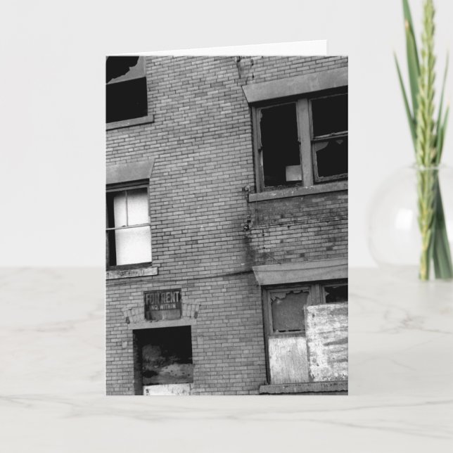 Abandoned Apartment For Rent Card (Front)