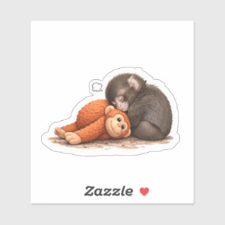 Abandoned Baby Monkey with Comfort Surrogate Doll 