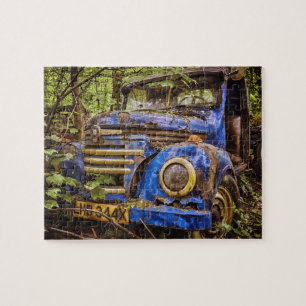 Abandoned Blue Truck Jigsaw Puzzle