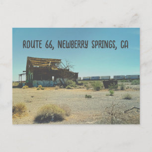 Abandoned Building, Route 66, Newberry Springs, CA Announcement Postcard