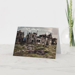 Abandoned Buildings Post Apocalypse  Card
