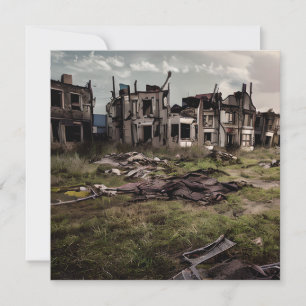 Abandoned Buildings Post Apocalypse  Card