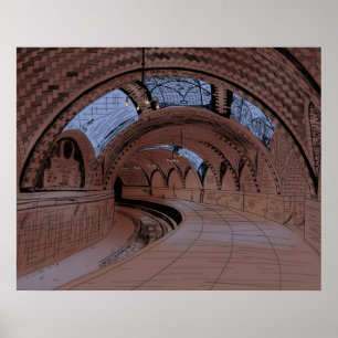 Abandoned City Hall Subway Station NYC Poster