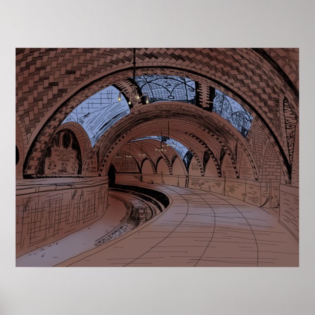 Abandoned City Hall Subway Station NYC Poster (Front)