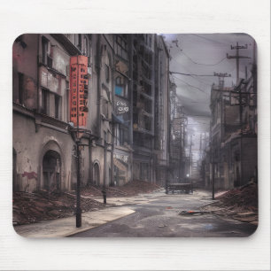 Abandoned City   Post Apocalyptic Dystopia  Mouse Mat