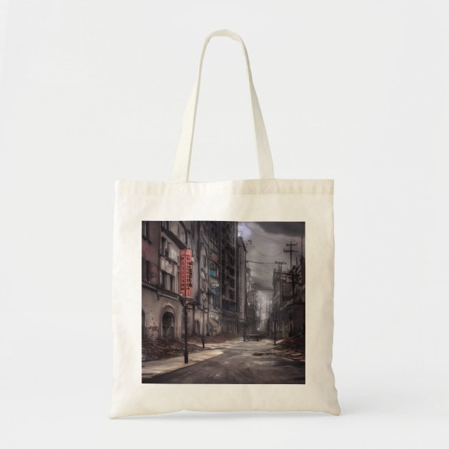 Abandoned City | Post Apocalyptic Dystopia  Tote Bag (Front)