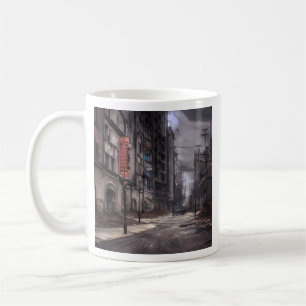 Abandoned City   Post Apocalyptic Dystopian World  Coffee Mug