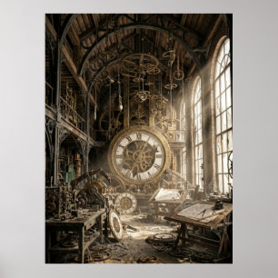 Abandoned Clockwork Workshop Poster