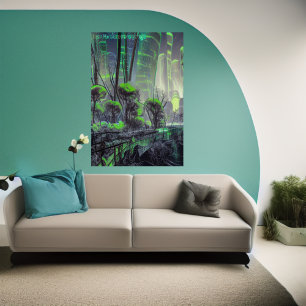 Abandoned dead city AI Art Poster