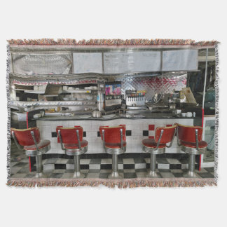 Abandoned Diner  Throw Blanket