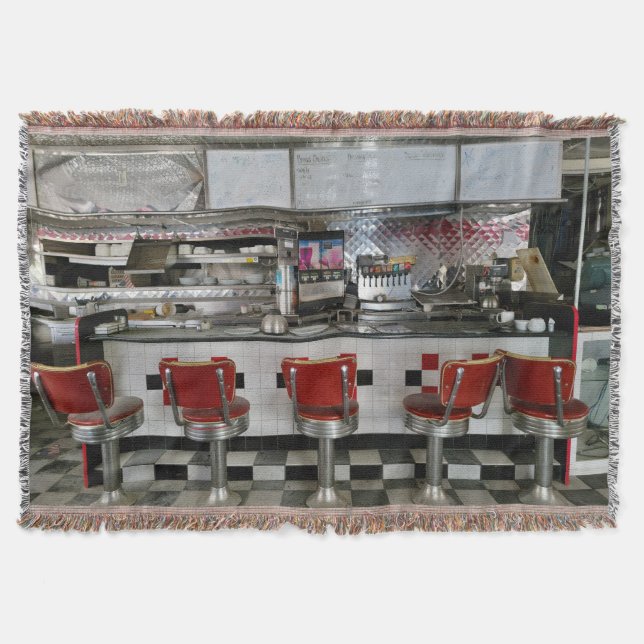 Abandoned Diner  Throw Blanket (Front)