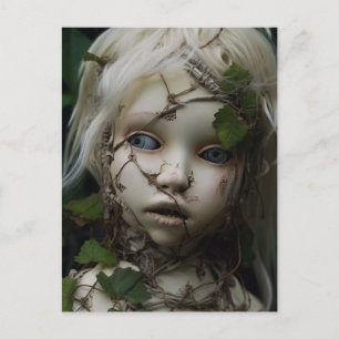 Abandoned Doll Overgrown in Vines Postcard