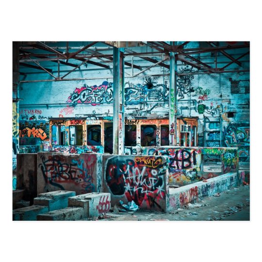 Abandoned Factory Photography Postcard