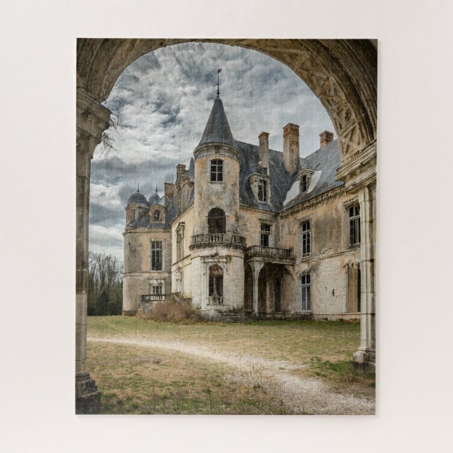 Abandoned Fantasy French Chateau in Ruins Jigsaw Puzzle (Vertical)